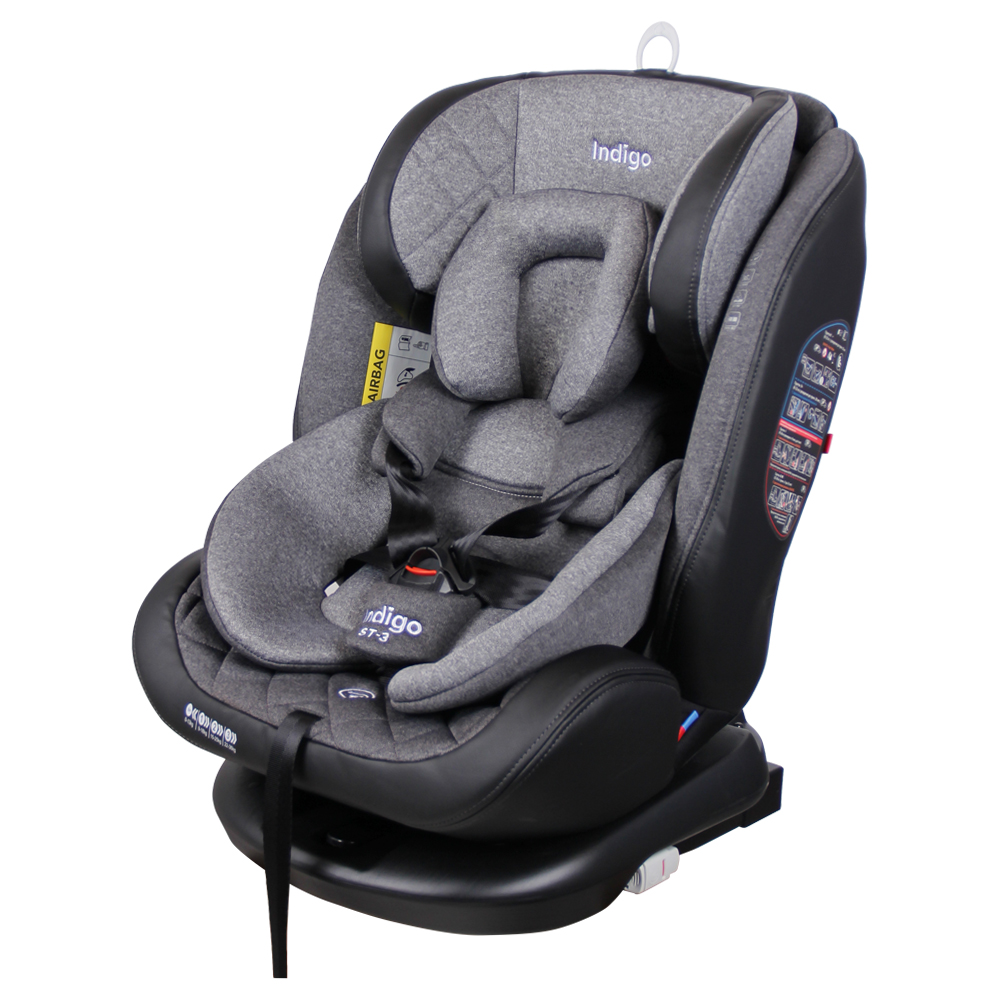 фото Автокресло indigo aero isofix st 3 серое 4627151269320