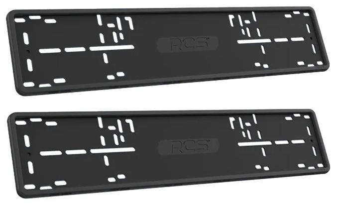 Комплект силиконовых рамок номерного знака RCS V4.0 (2 штуки, черные)