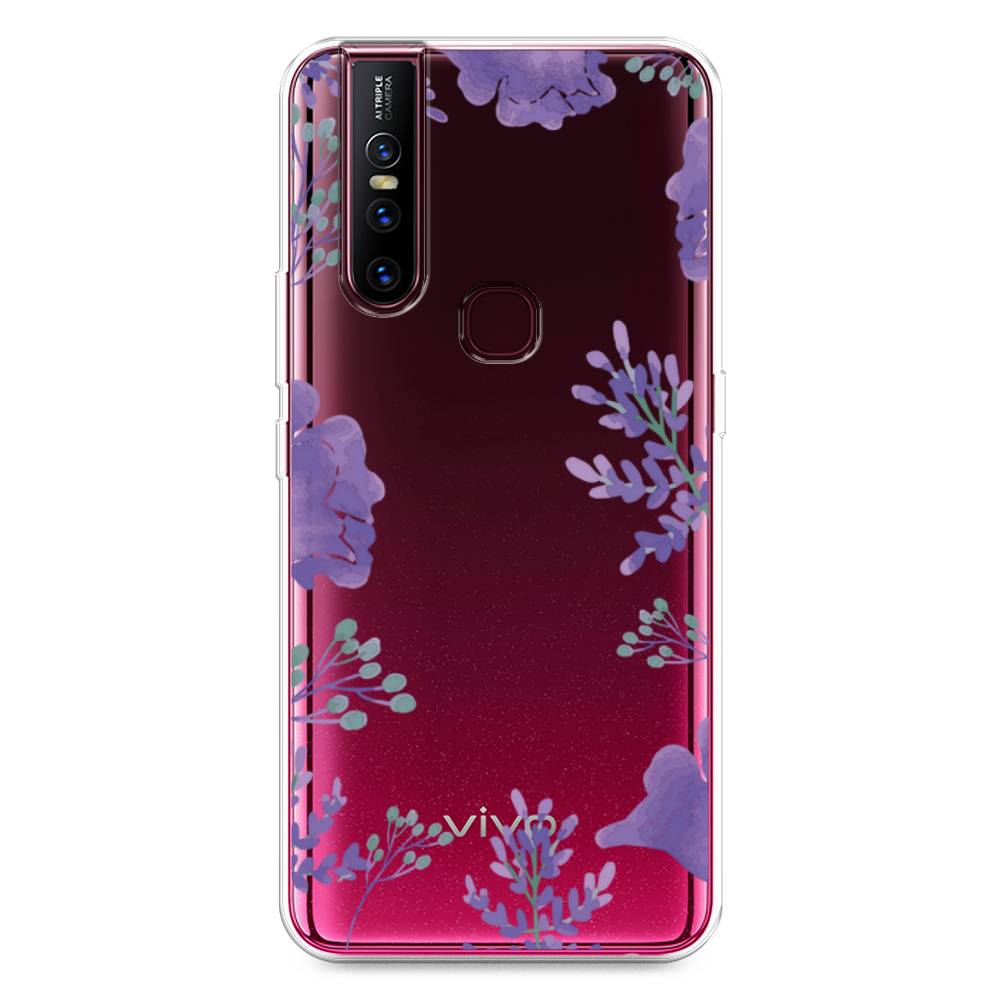 

Чехол Awog на Vivo V15 "Сиреневая цветочная рамка", Разноцветный, 261050-8