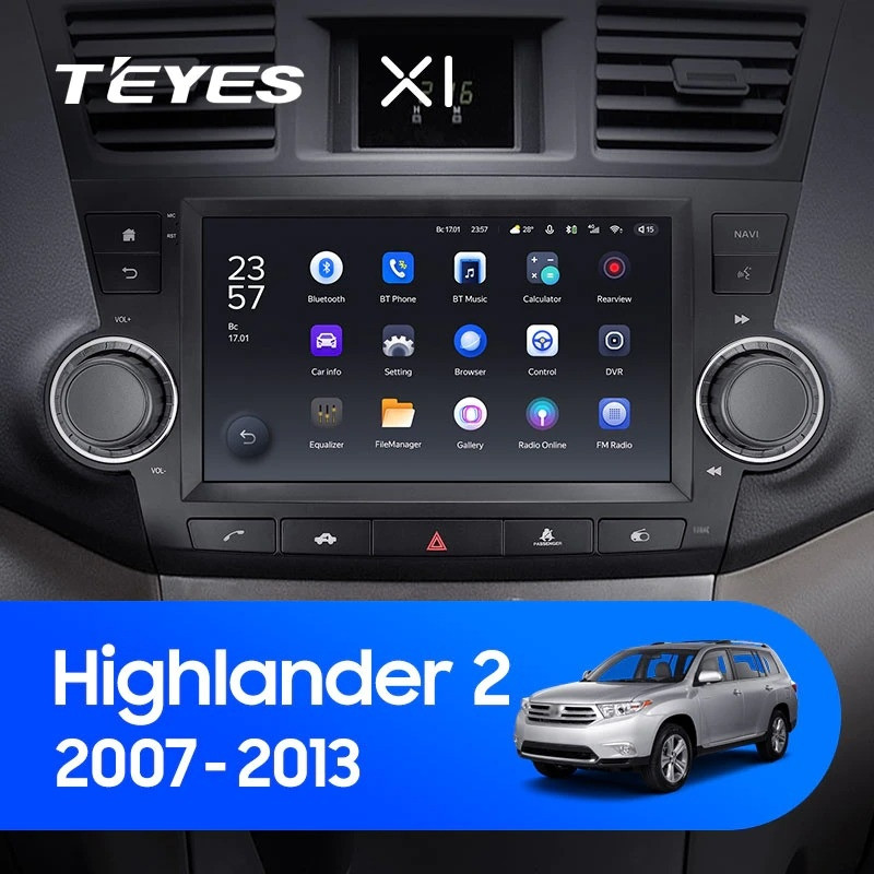 Штатная магнитола Teyes X1 4G 232 Toyota Highlander 2 XU40 2007-2013 9диагональ 2690000₽