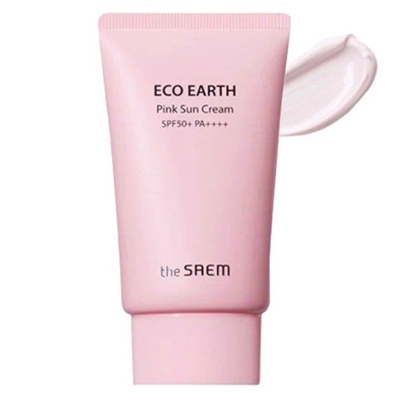Солнцезащитный крем The SAEM Eco Earth Pink Sun Cream EX 50 мл тонирующий крем omniplex blossom glow toner 80055 pink розовый 100 мл