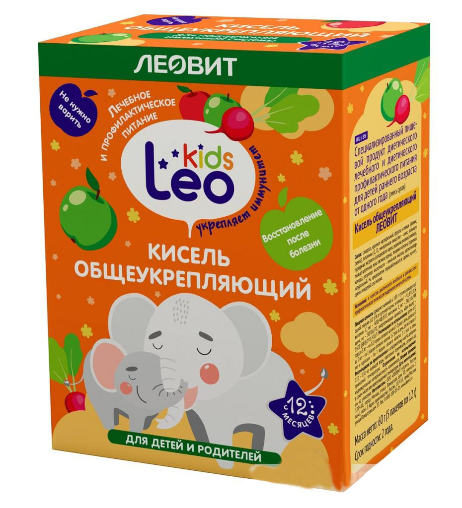 фото Смесь для приготовления напитка леовит leo kids кисель общеукрепляющий 12 г