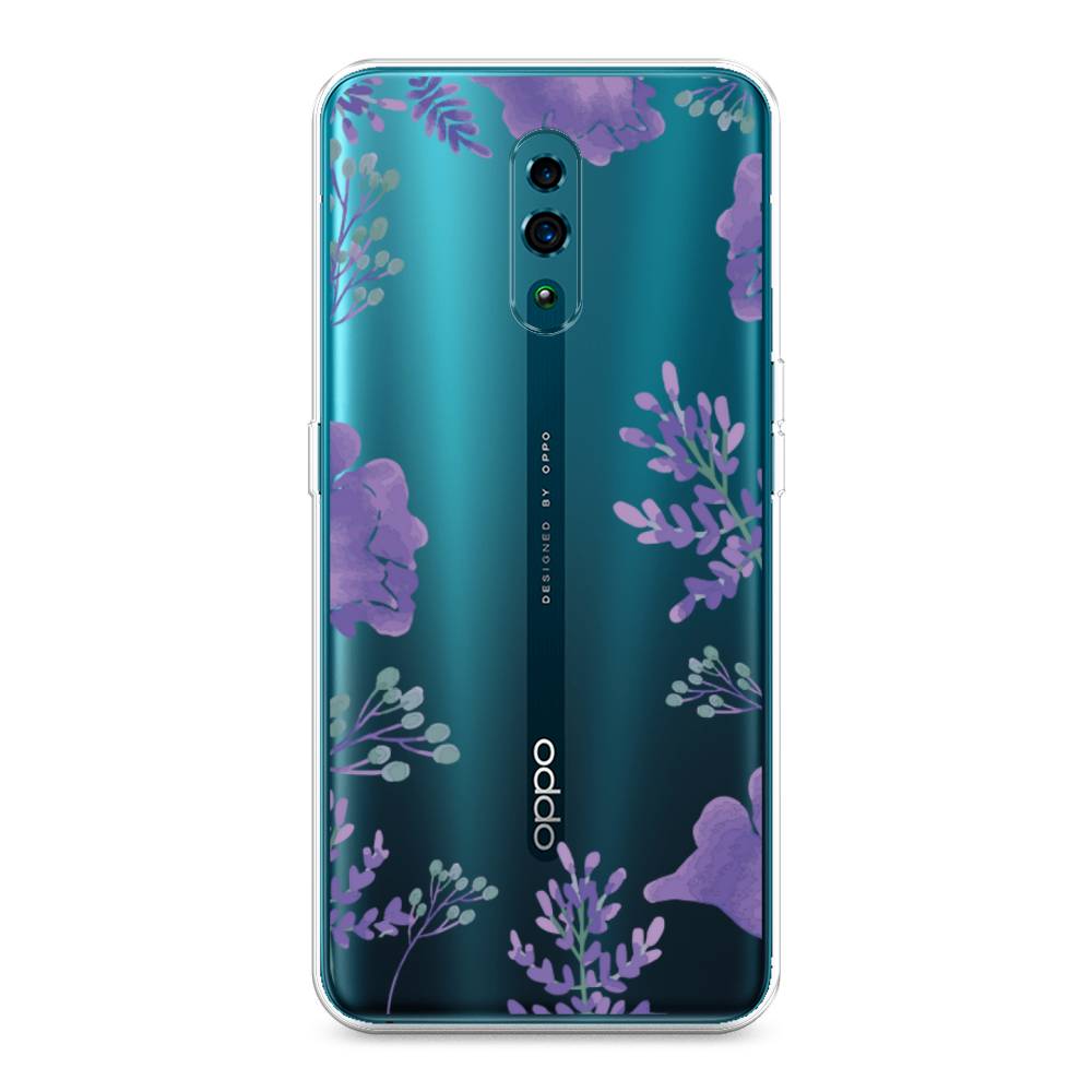 

Чехол Awog на Oppo Reno "Сиреневая цветочная рамка", Разноцветный, 250750-8