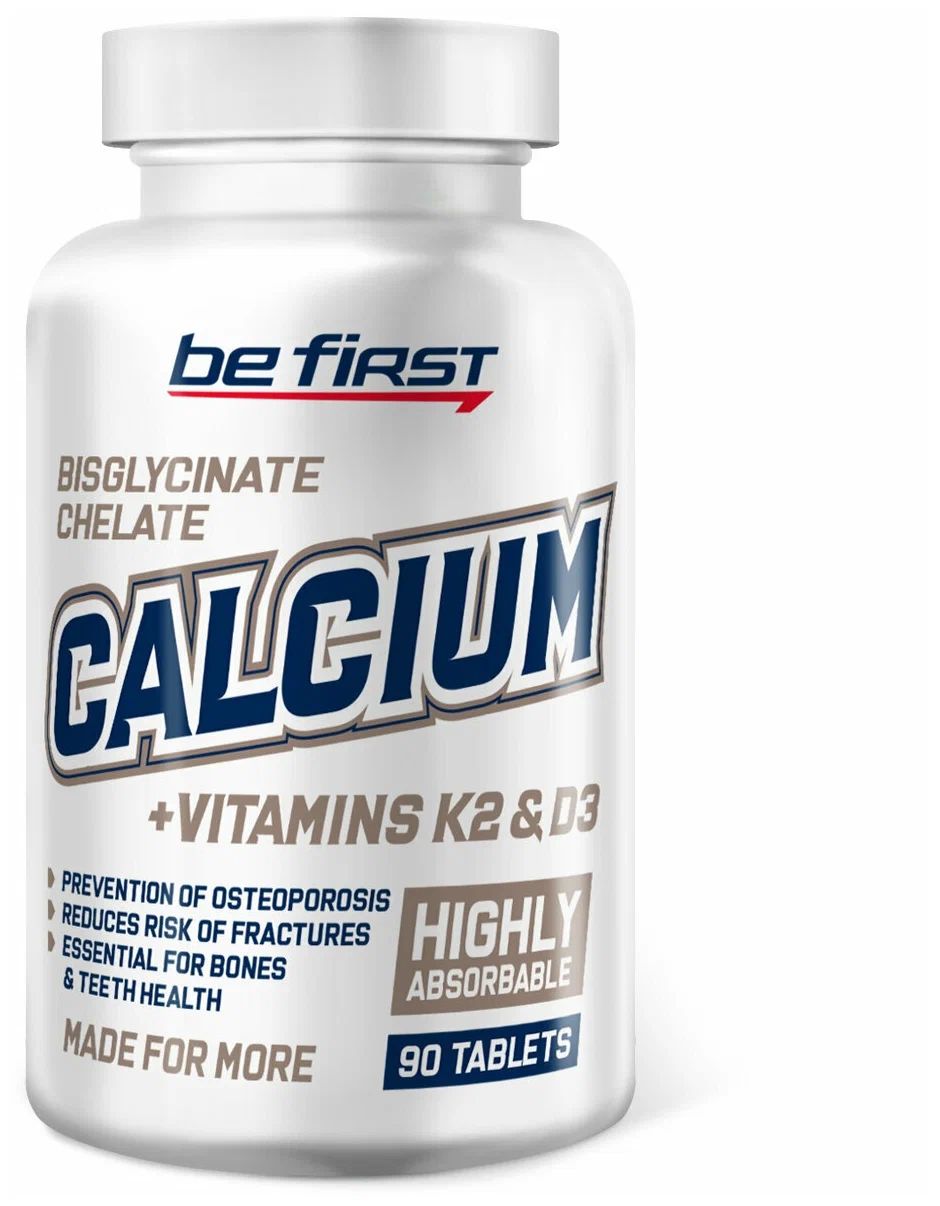 Be First Calcium bisglycinate chelate + K2 + D3, 90 таблеток