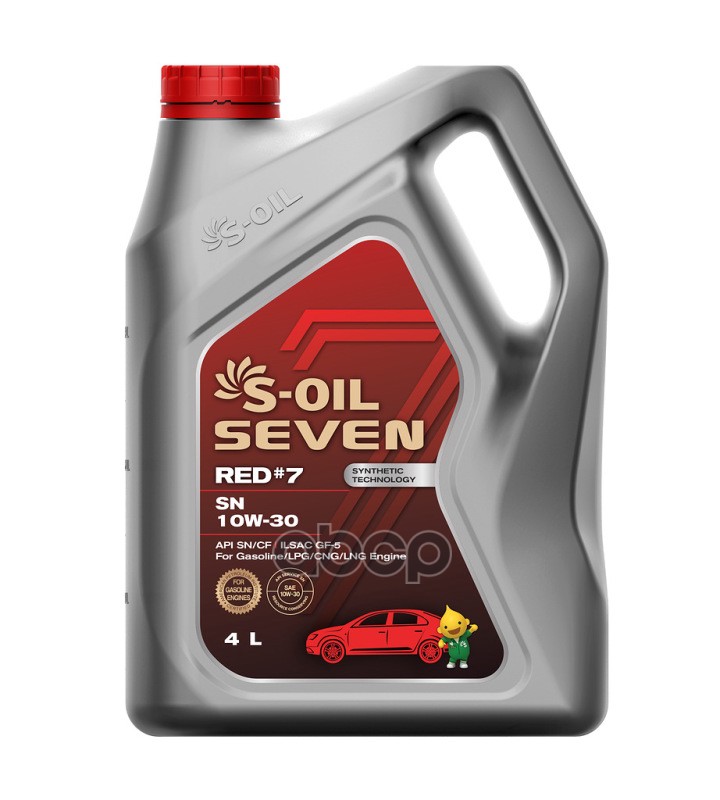 

Моторное масло S-OIL Seven Red 7 Sn 10W30 4л