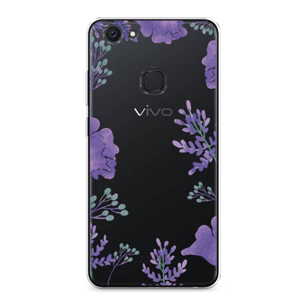

Чехол Awog на Vivo V7 Plus "Сиреневая цветочная рамка", Разноцветный, 260750-8