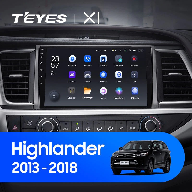 Штатная магнитола Teyes X1 4G 232 Toyota Highlander 3 XU50 2013-2018 2650000₽