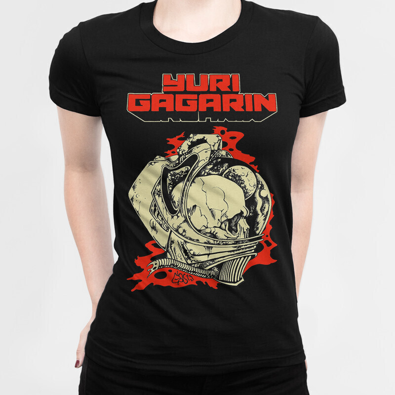 

Футболка женская Dream Shirts Юрий Гагарин 10001361 черная 2XL, "Юрий Гагарин" 10001361
