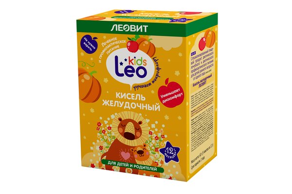 Смесь для приготовления напитка Леовит Leo Kids Кисель желудочный от 1 года 5 х 12 г