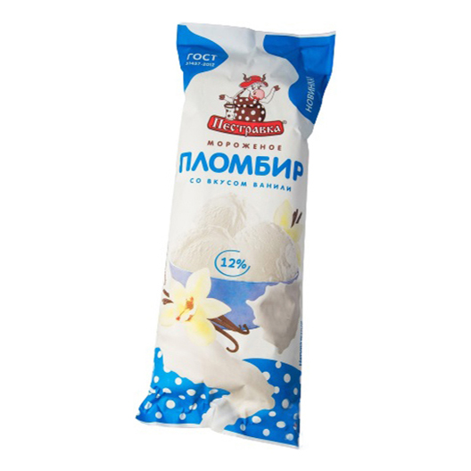 

Мороженое пломбир Пестравка ваниль 900 г