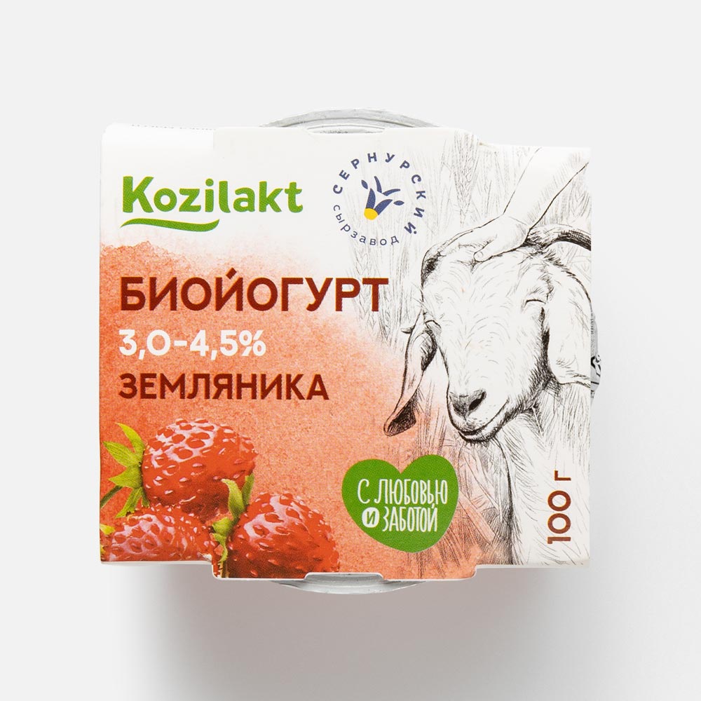 

Биойогурт Полезные Продукты из козьего молока с земляникой 4,5% 100 г бзмж