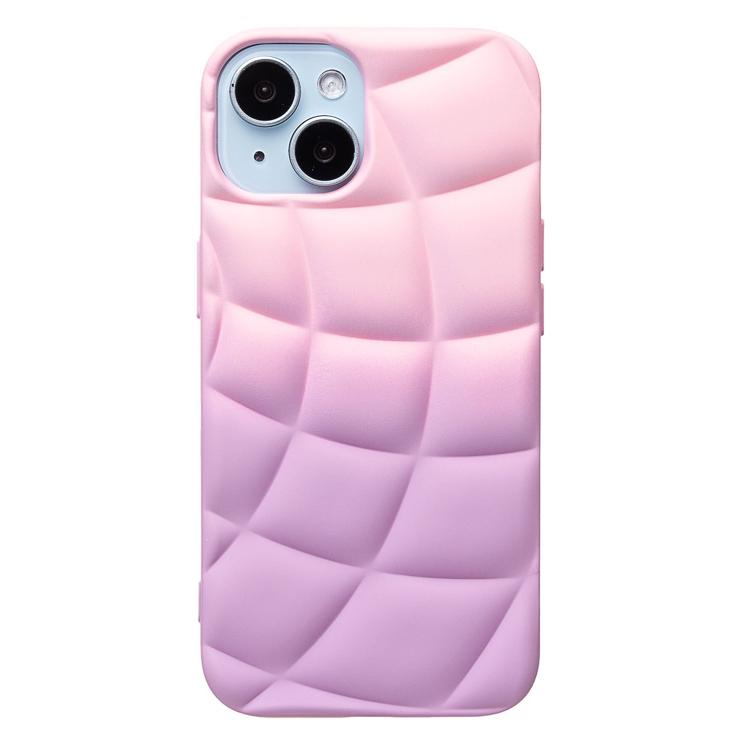 

Чехол iPhone 15 силиконовый серия чешуя <розовый>