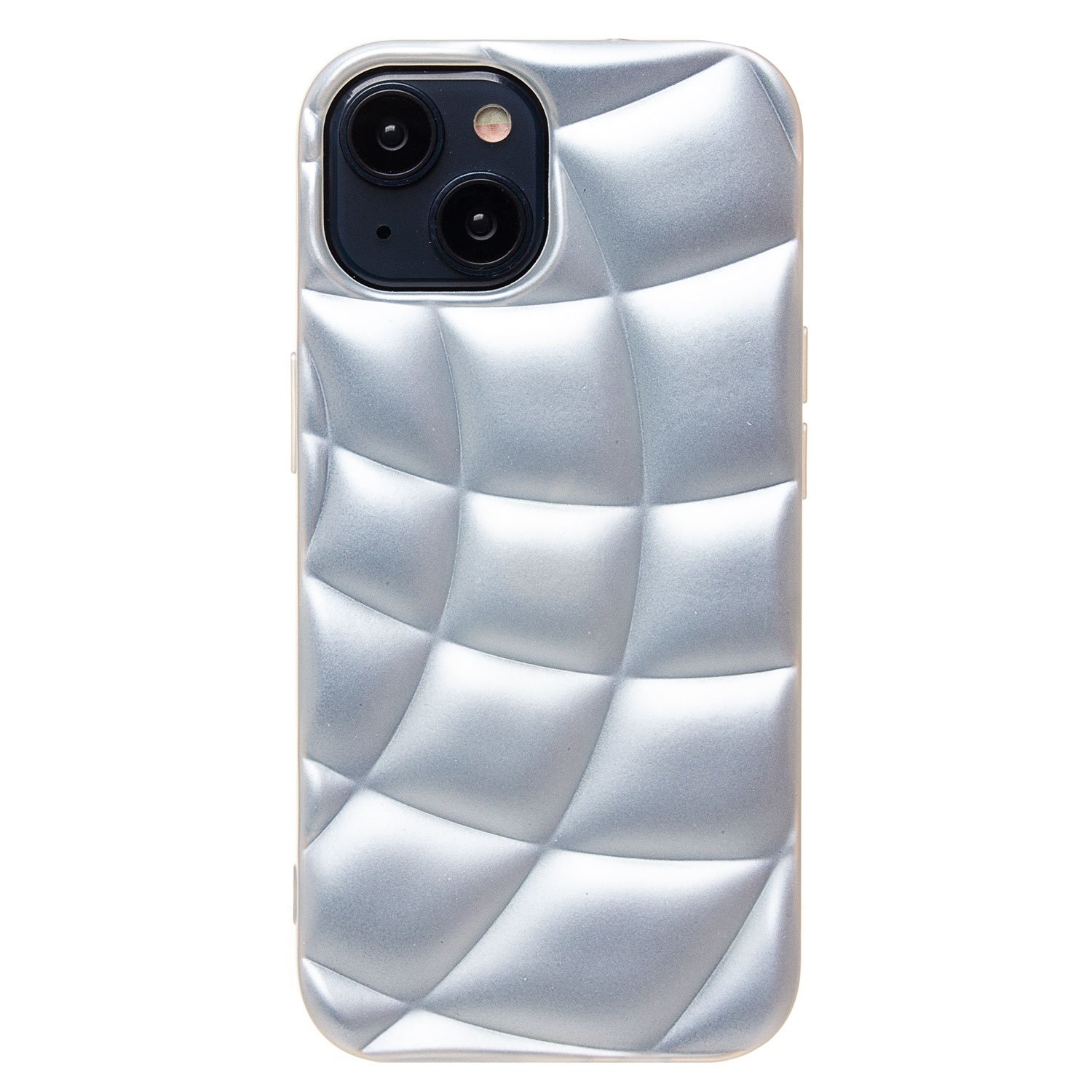 

Чехол iPhone 15 силиконовый серия чешуя <белый>