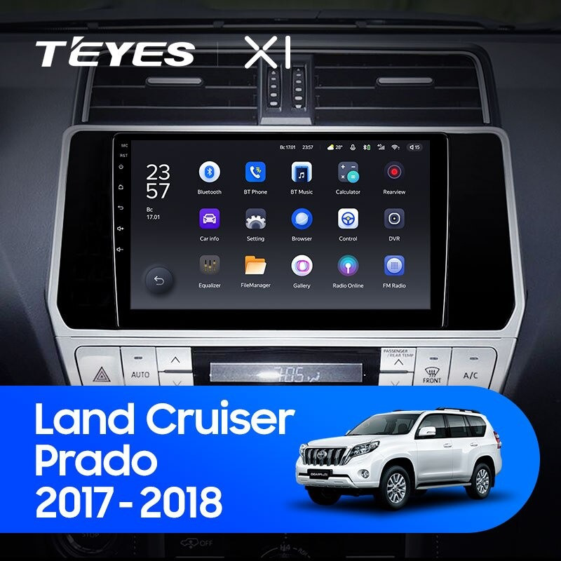 Штатная магнитола Teyes X1 4G 232 Toyota Land Cruiser Prado 150 2017-2021 2760000₽