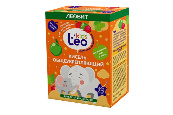 Смесь для приготовления напитка Леовит Leo Kids Кисель общеукрепляющий от 1 года 5 х 12 г