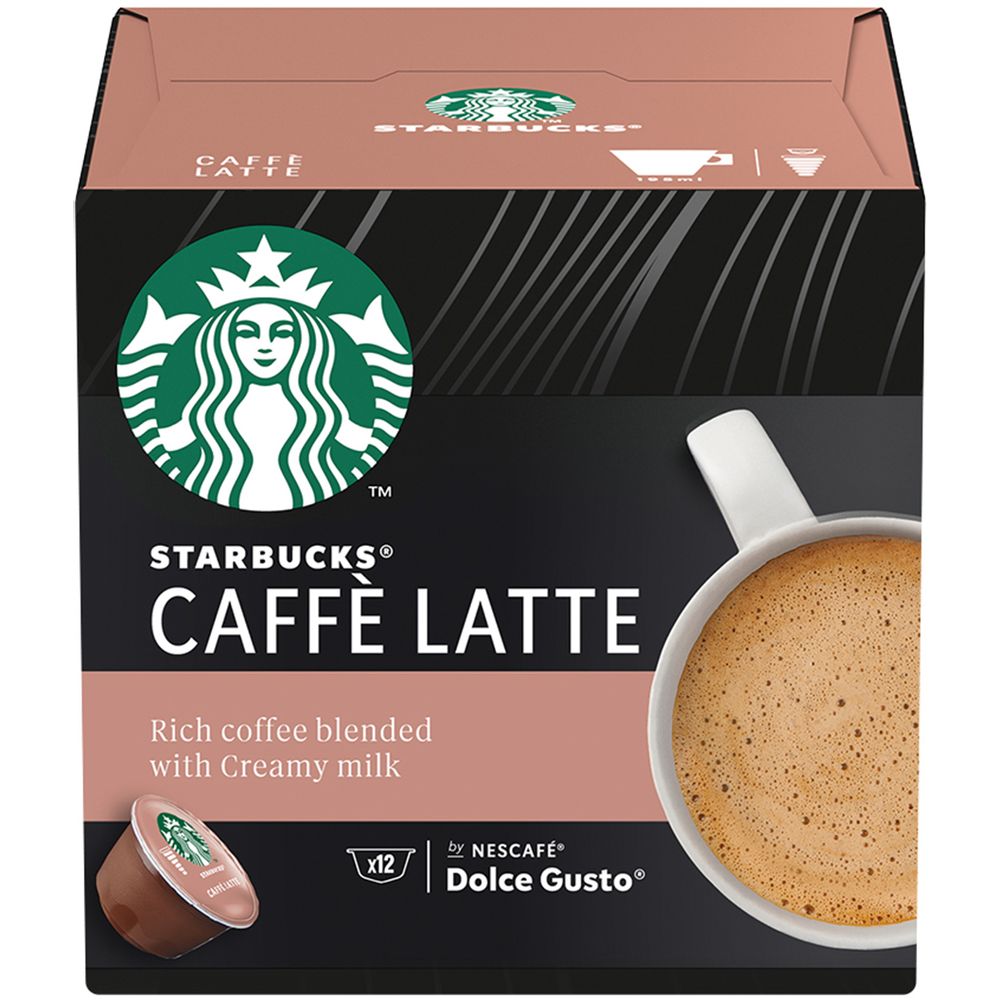 Кофе в капсулах Starbucks Dolce Gusto CAFFE LATTE, 12 капсул