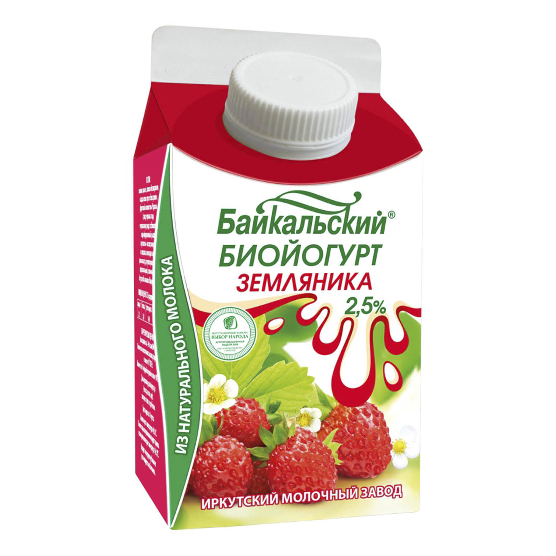 

Питьевой биойогурт Янта Байкальский земляника 2,5% бзмж 500 г