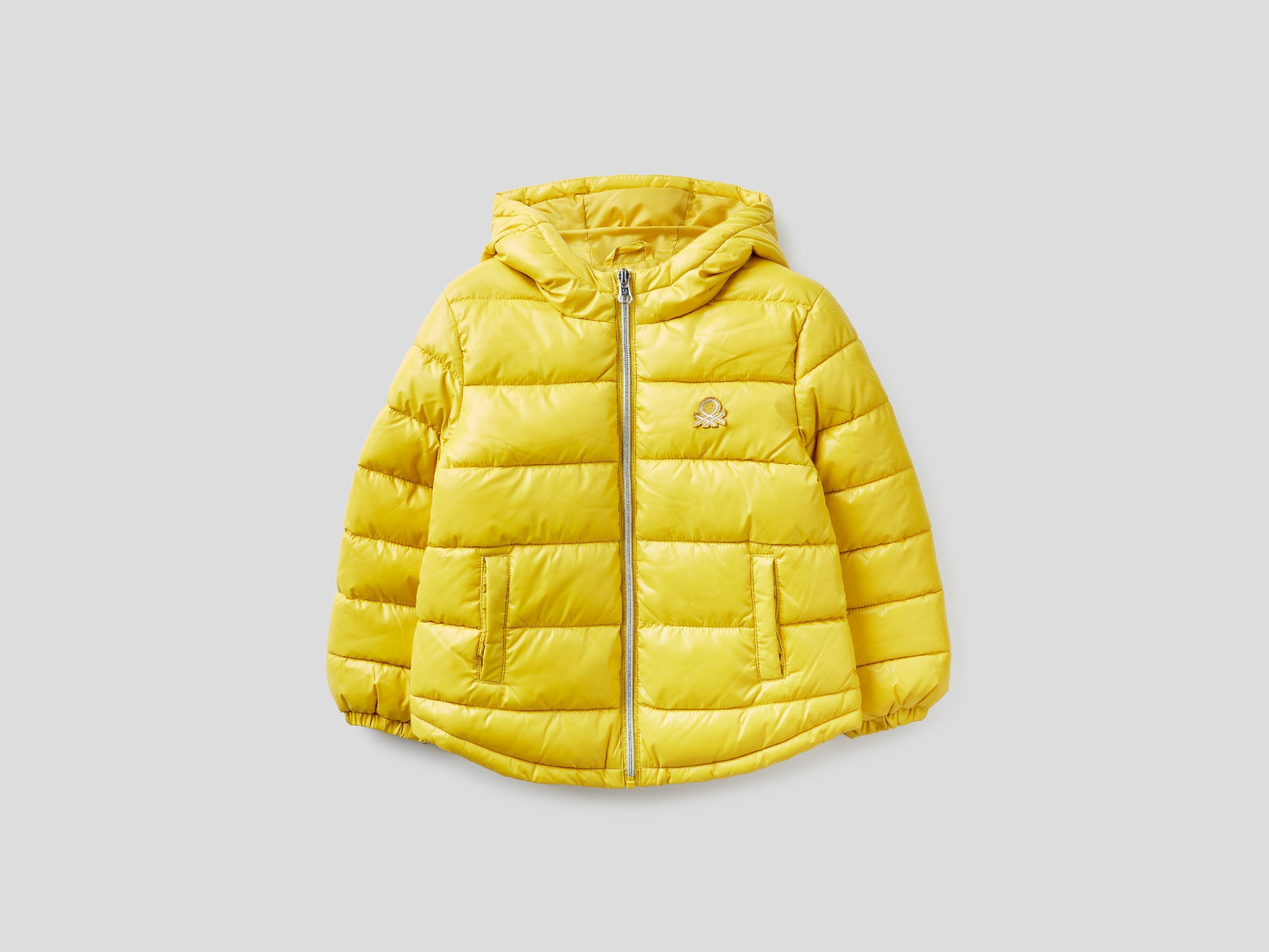 фото Куртка для девочек benetton цв. желтый р.158 united colors of benetton