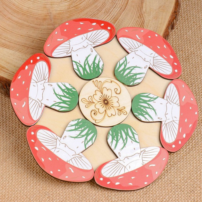 

Подставка под горячее Мухамор, 20 см, можжевельник