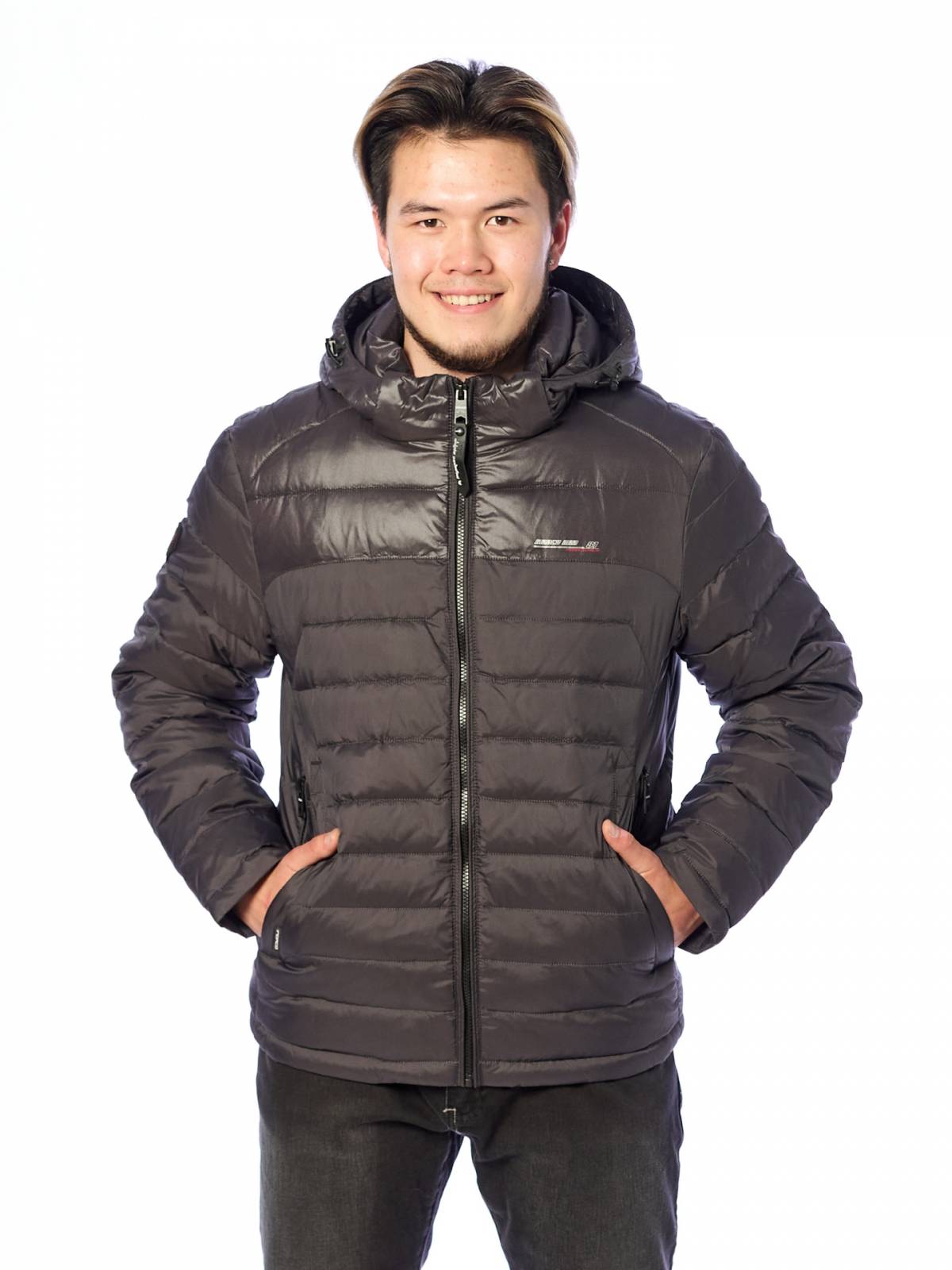Зимняя куртка мужская Indaco 4183 серая 50 RU