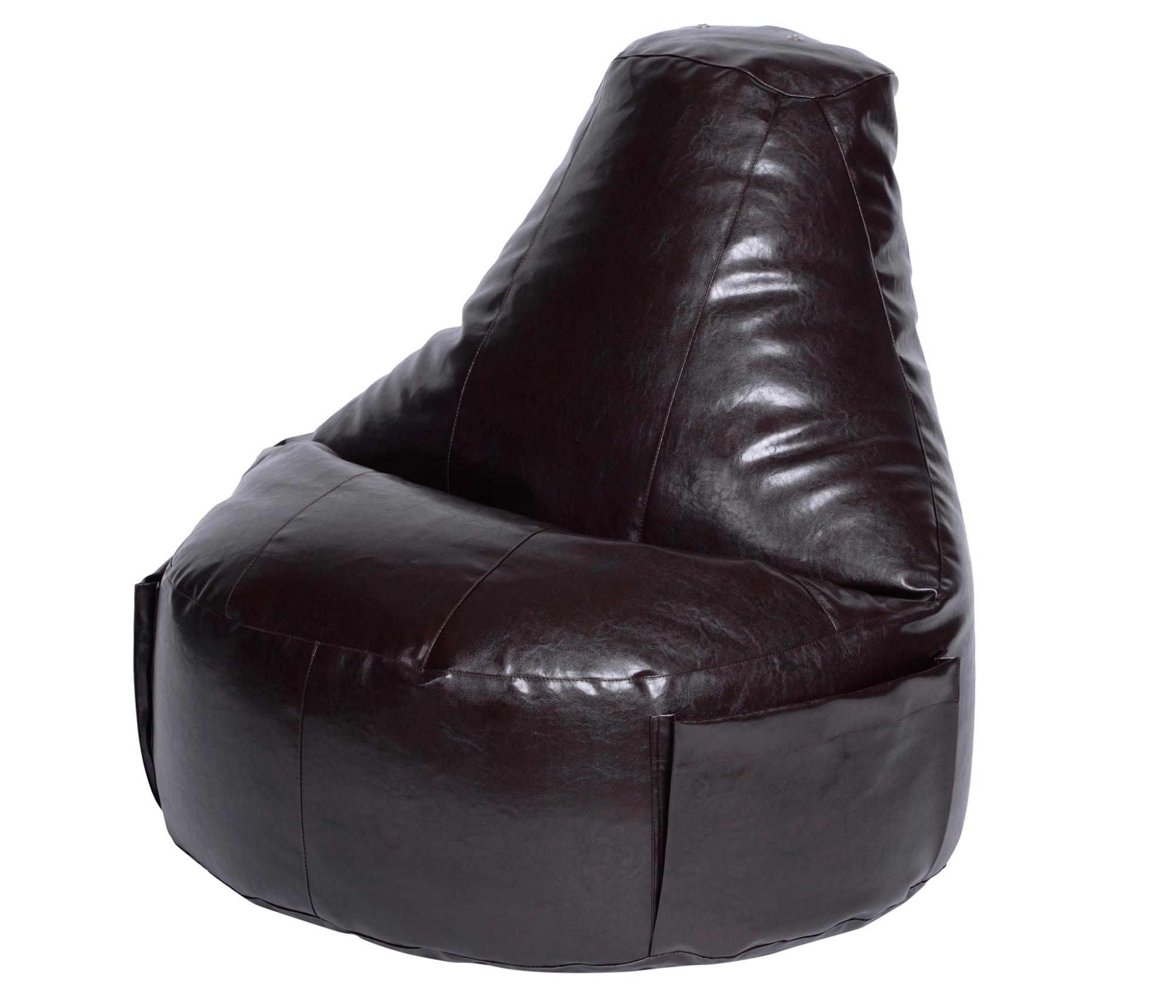 фото Кресло комфорт коричневое экокожа классический dreambag