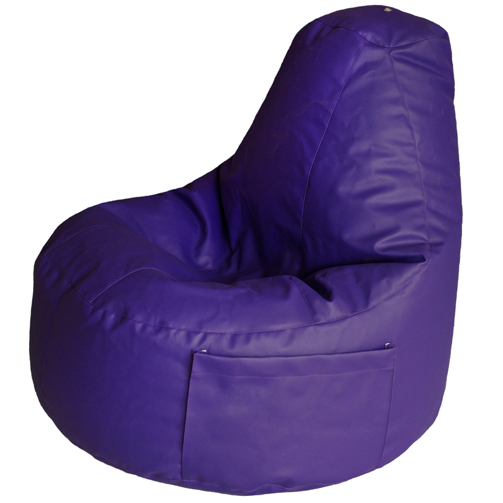 фото Кресло комфорт фиолетовое экокожа классический dreambag