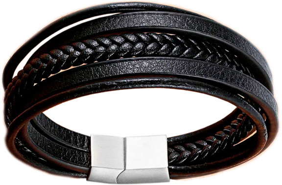 

Браслет из искусственной кожи р. 19 DG Jewelry DG-B006-B, DG-B006-B