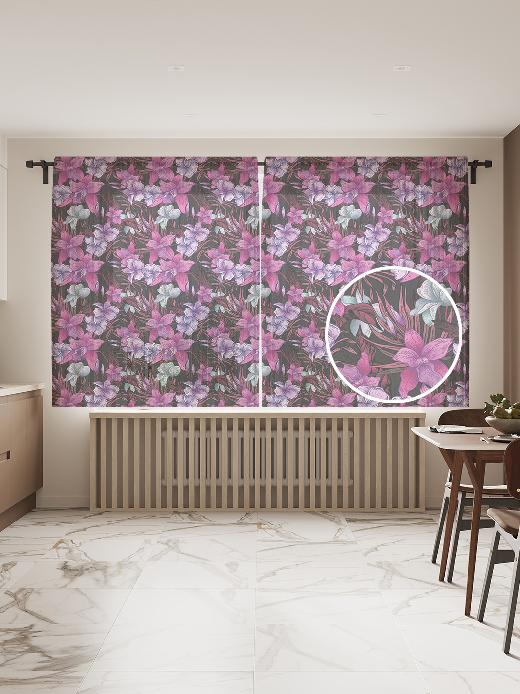 

Фототюль JoyArty "Поляна лилий", 145x180 см (2 полотна со шторной лентой + 50 крючков), Поляна лилий