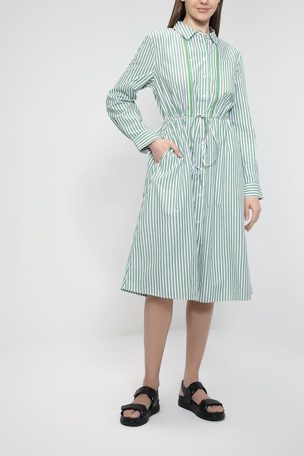 

Платье женское Tommy Hilfiger WW0WW37955 зеленое 38, Зеленый, WW0WW37955