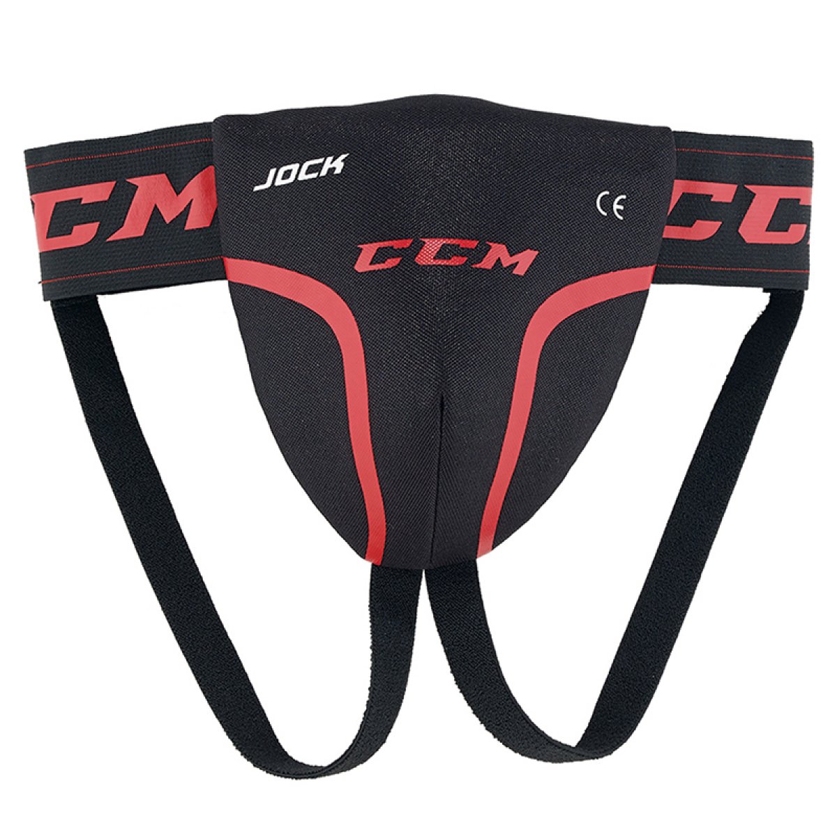 фото Защита паха хоккейная ccm jock jr, черная/красная, one size