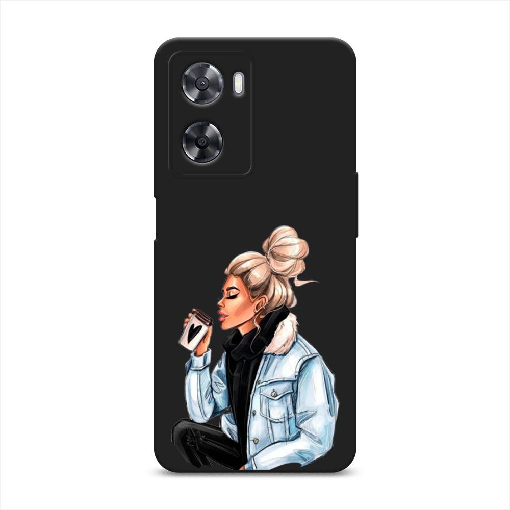 

Чехол Awog на Oppo A77s 4G "Cute girl", Бежевый;черный;голубой, 2511952-1