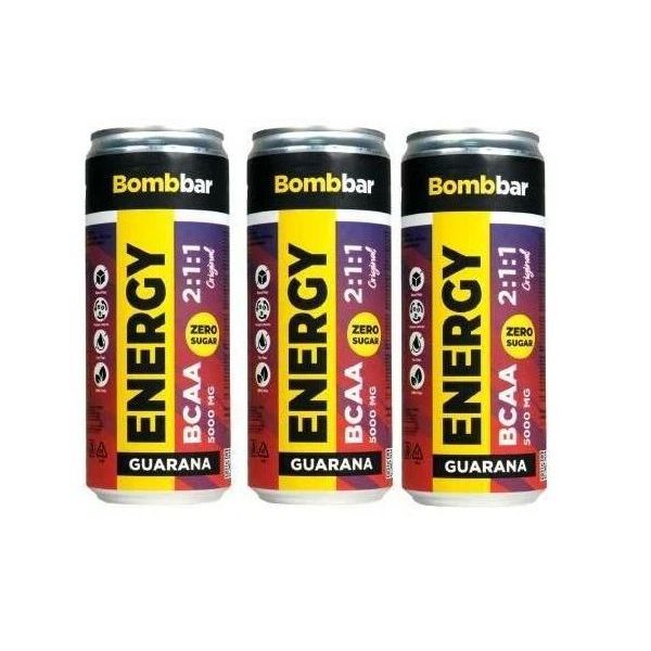 Bombbar, ENERGY Guarana + BCAA 2:1:1, 3х330мл (Originalc с Гуараной)