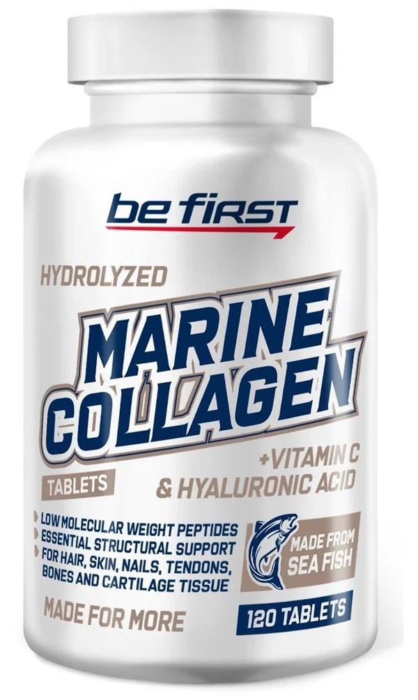 Be First Marine Collagen + hyaluronic acid + vitamin C, 120 таблеток