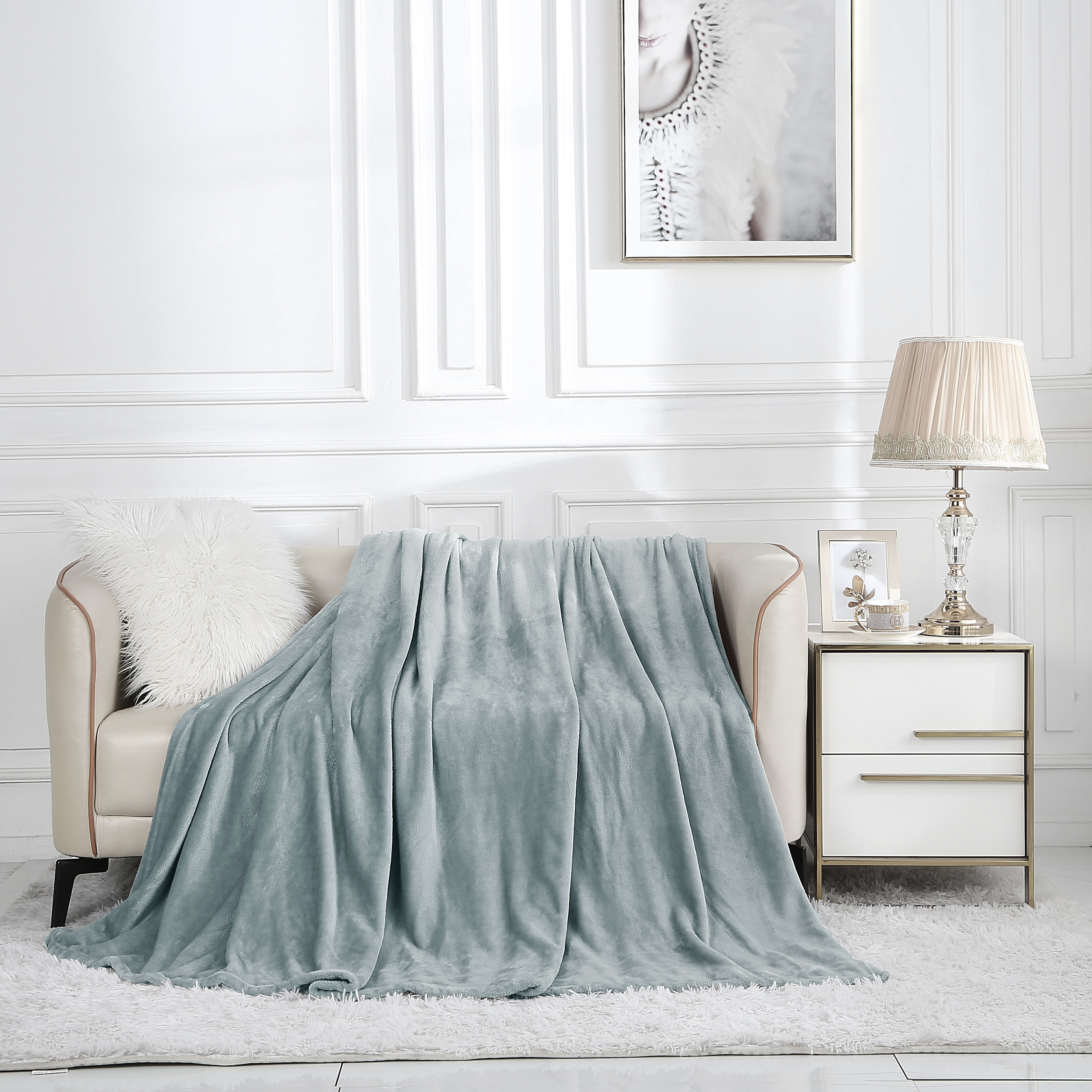 

Плед 1.5 спальный Cleo Home Virginia Collection велсофт 150х200, 150/010-ODN/LA, Virginia Collection