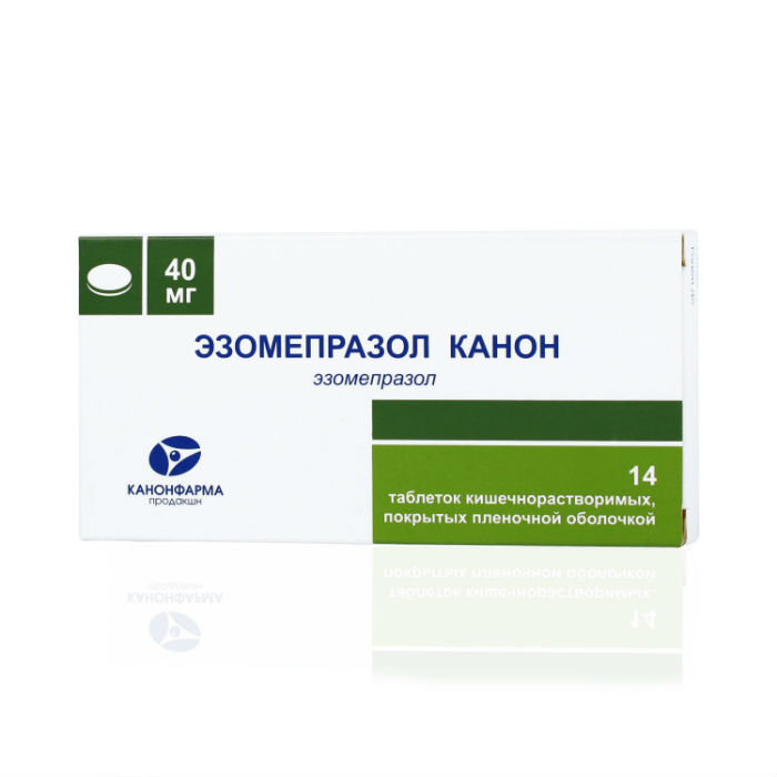 Купить Эзомепразол Канон таблетки 40 мг 14 шт., Канонфарма продакшн ЗАО