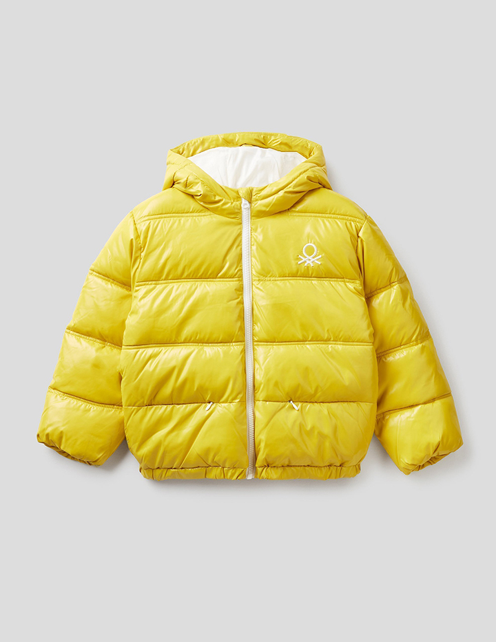 

Куртка для девочек Benetton цв. желтый р.140, 21A_2EO053NO0