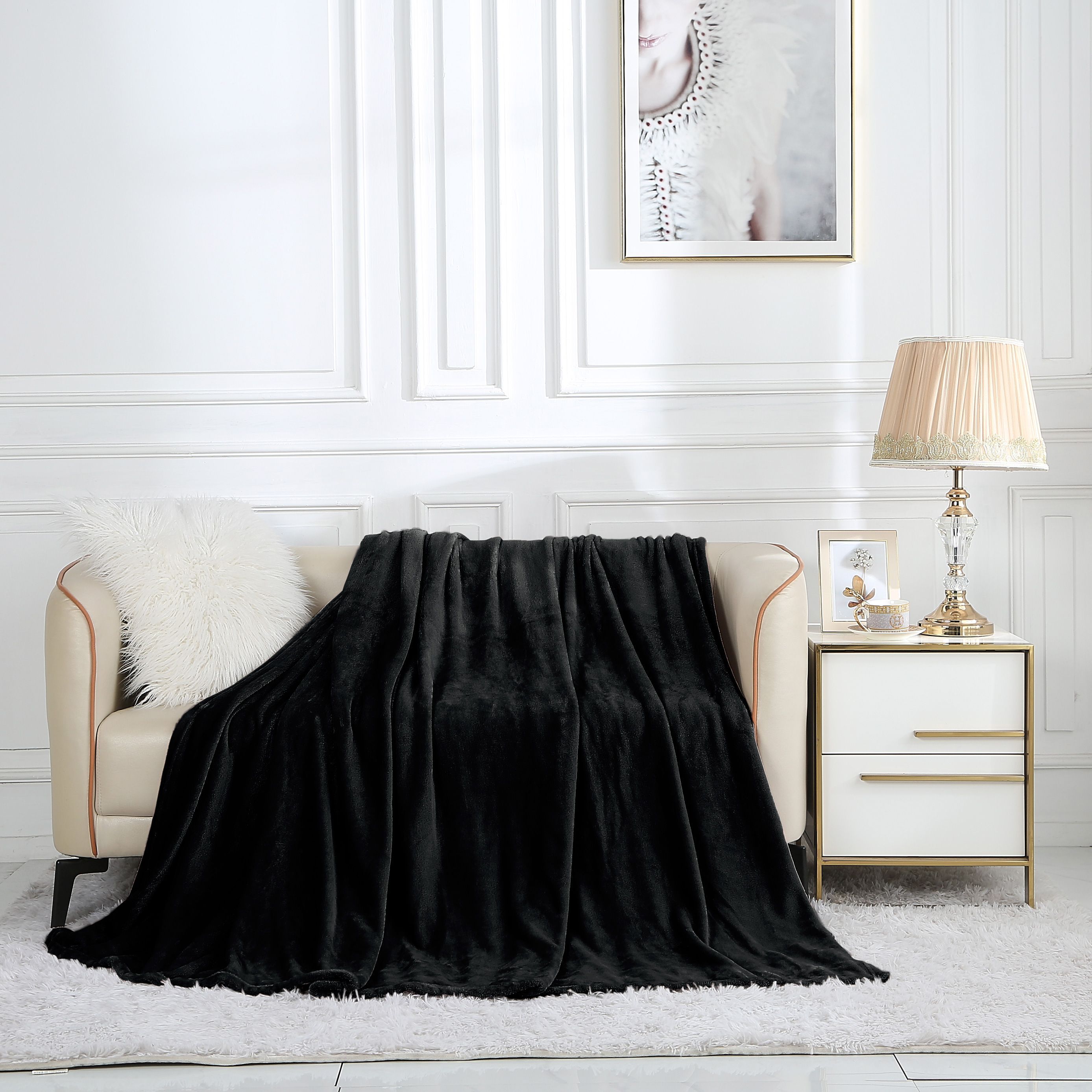

Плед евро Cleo Home Virginia Collection мягкий, пушистый велсофт 200х220, 200/011-ODN/LA, Virginia Collection