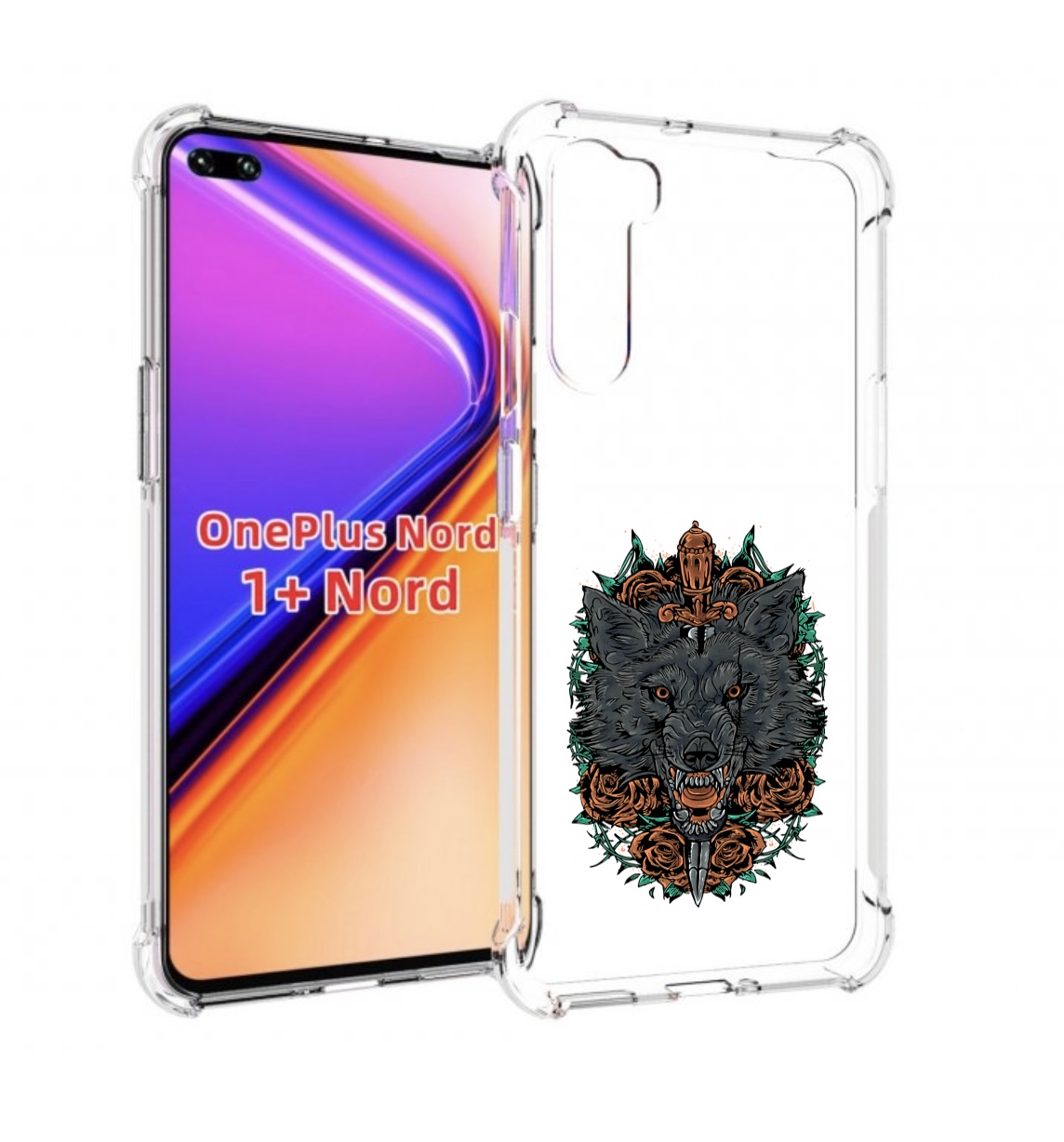 

Чехол MyPads красивый злой волк для OnePlus Nord / 1+ Nord (1ая версия), Прозрачный, Tocco