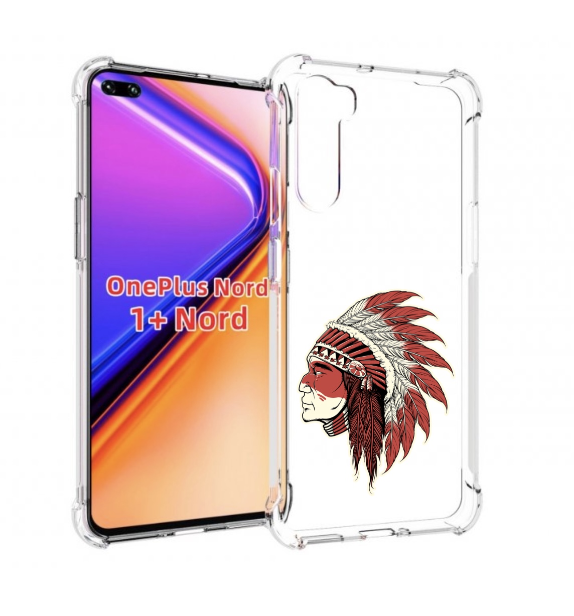 

Чехол MyPads красный индеец для OnePlus Nord / 1+ Nord (1ая версия), Прозрачный, Tocco