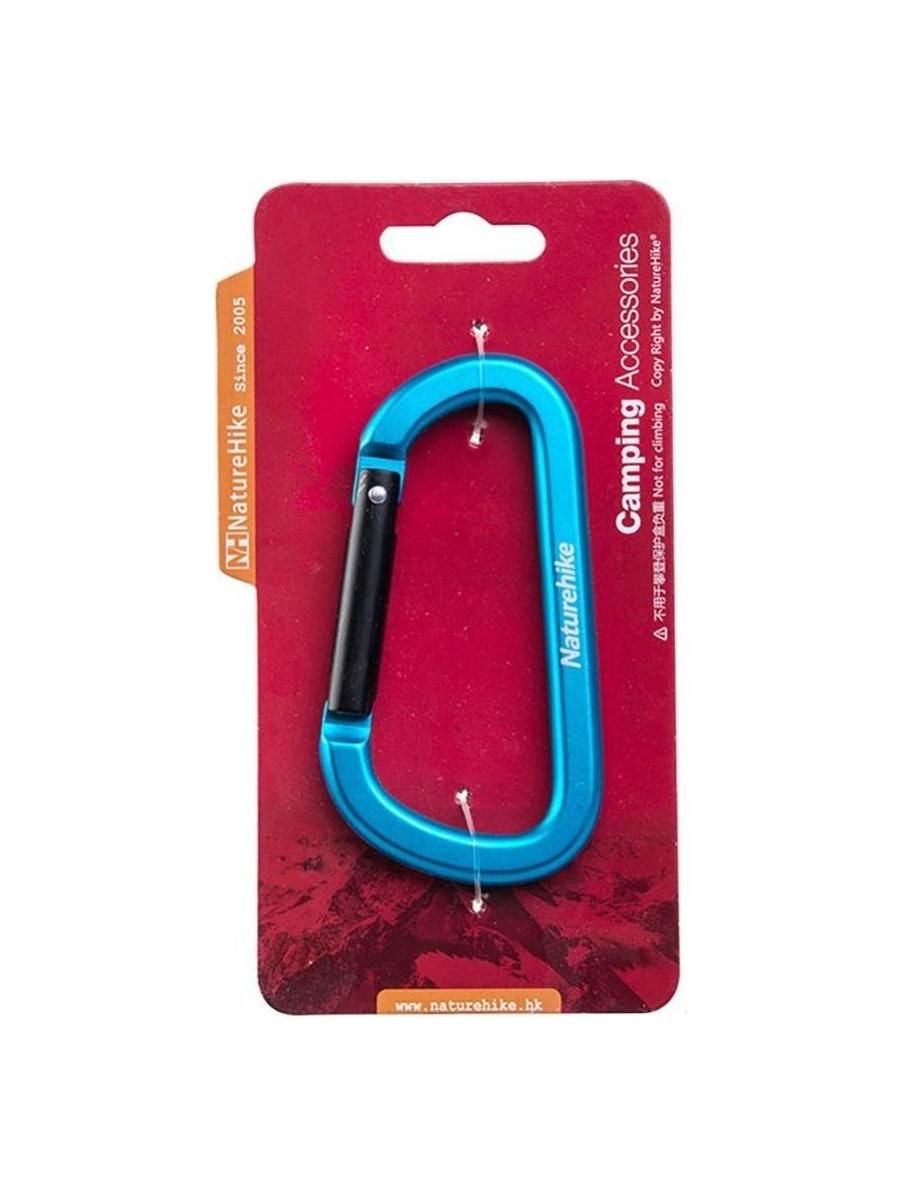 Карабин Naturehike D-Type Multifunctional Hang Buckle Without Lock 8 Cm Blue 2024