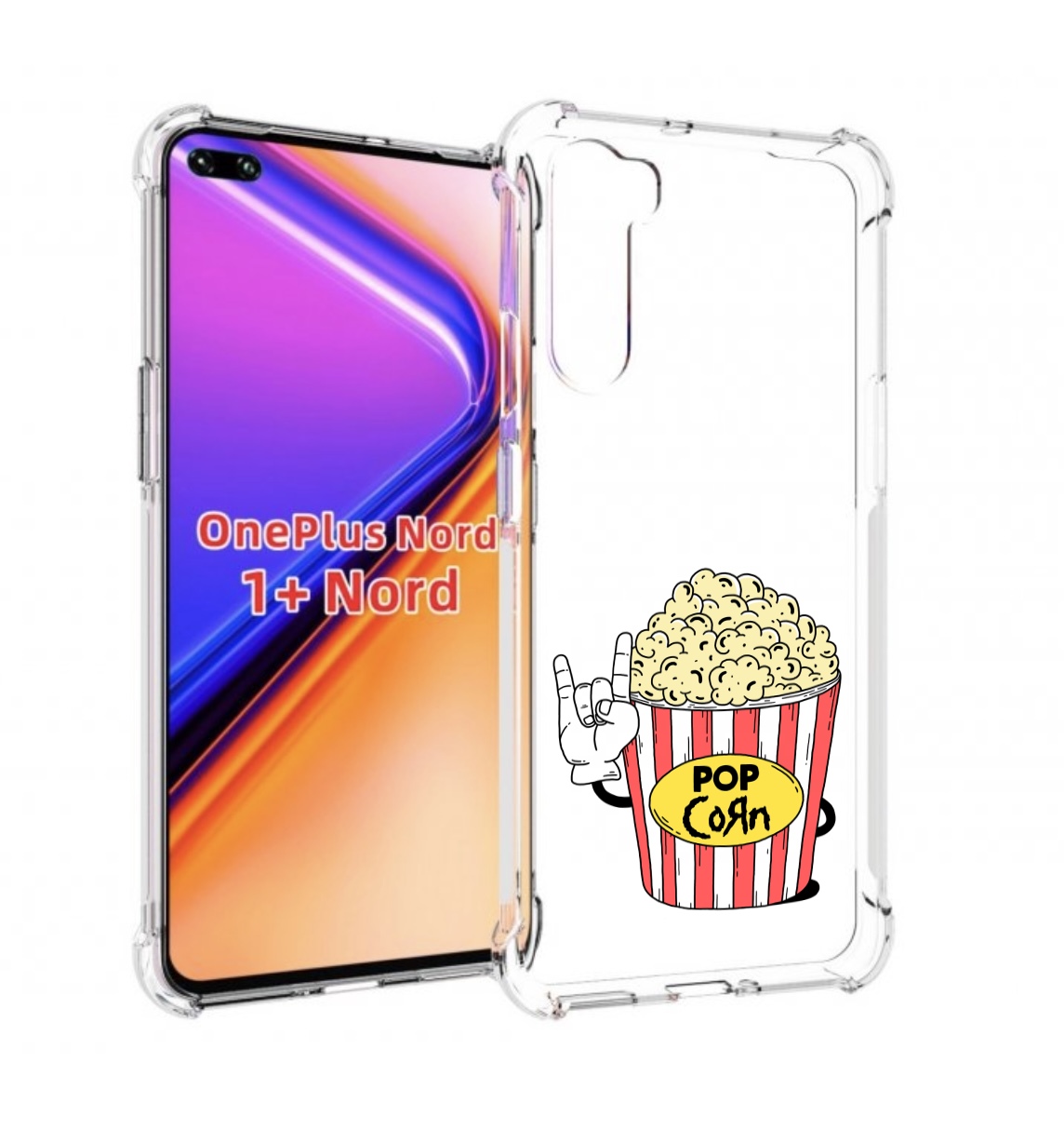 

Чехол MyPads крутой попкорн для OnePlus Nord / 1+ Nord (1ая версия), Прозрачный, Tocco