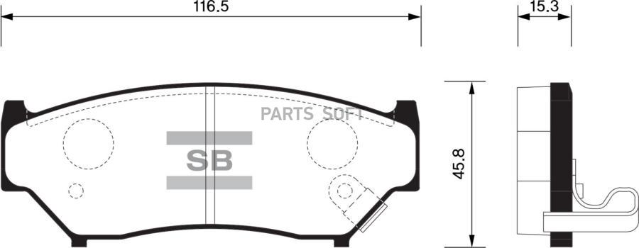 

Тормозные колодки Sangsin brake передние дисковые SP1584