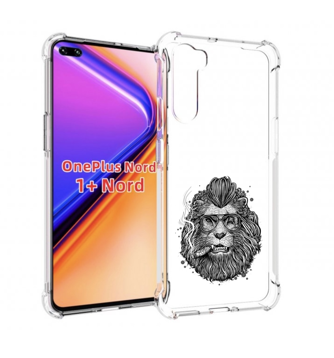

Чехол MyPads курящий лев для OnePlus Nord / 1+ Nord (1ая версия), Прозрачный, Tocco