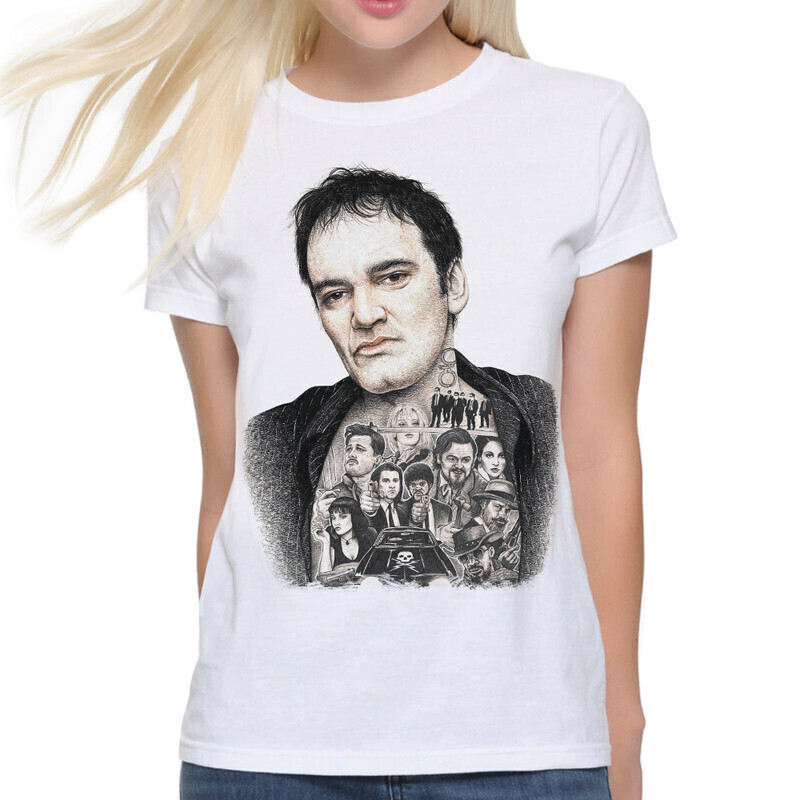 

Футболка женская Dream Shirts Квентин Тарантино 10001601 белая XL, "Квентин Тарантино" 10001601