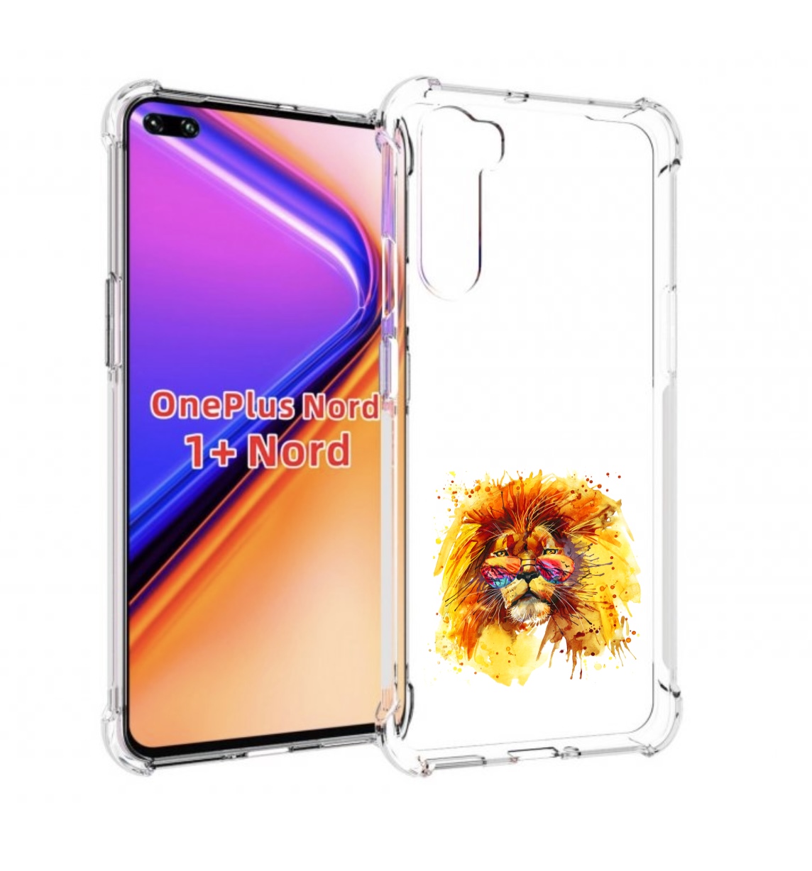 

Чехол MyPads лев в очках для OnePlus Nord / 1+ Nord (1ая версия), Прозрачный, Tocco