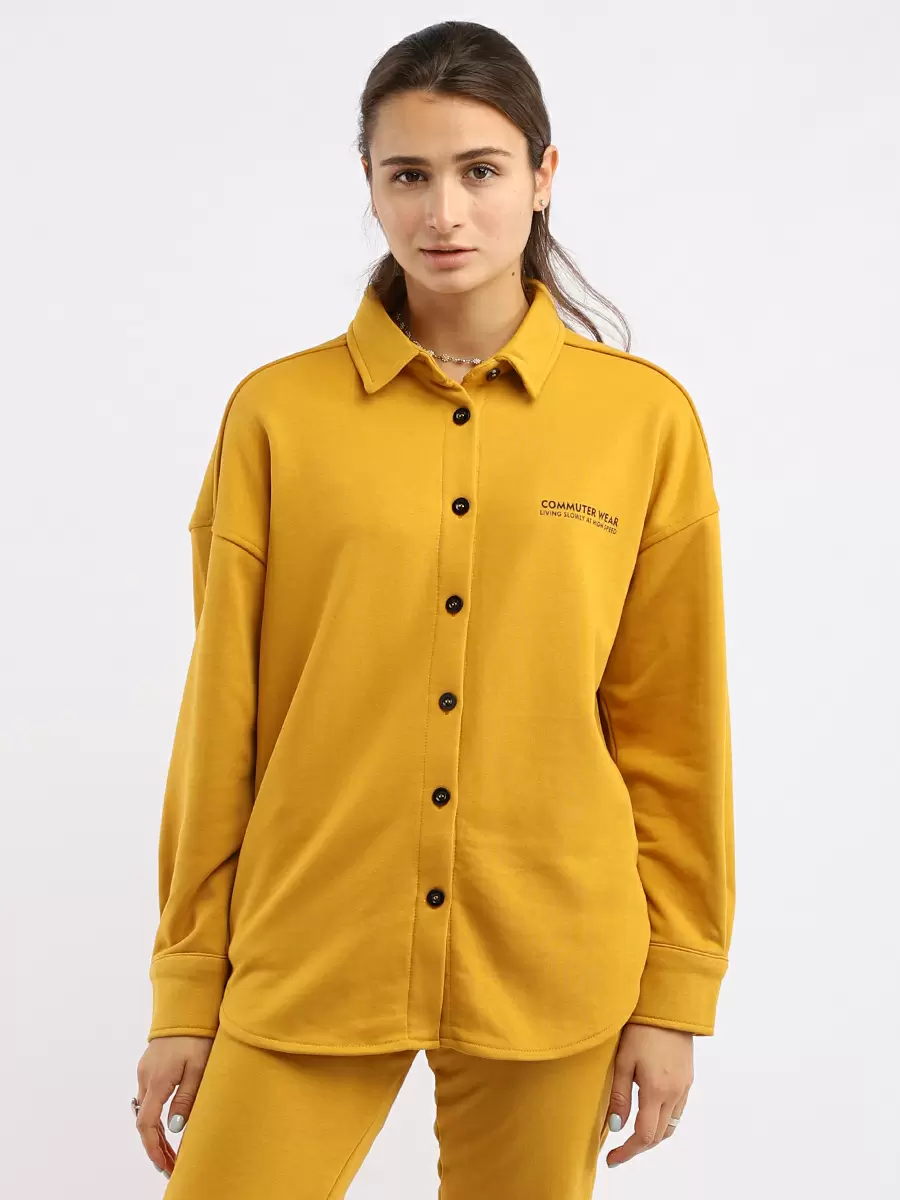 

Рубашка женская EUROFASHION SQ70946 желтая L, SQ70946