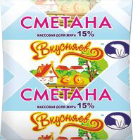 

Сметана Вкусняев 15% 430 г бзмж