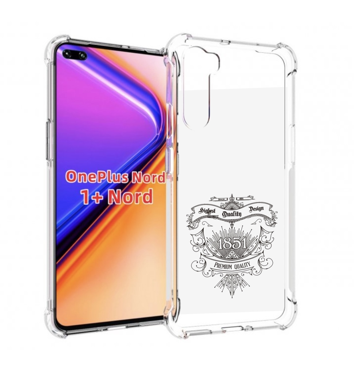 

Чехол MyPads логотип 1851 год для OnePlus Nord / 1+ Nord (1ая версия), Прозрачный, Tocco