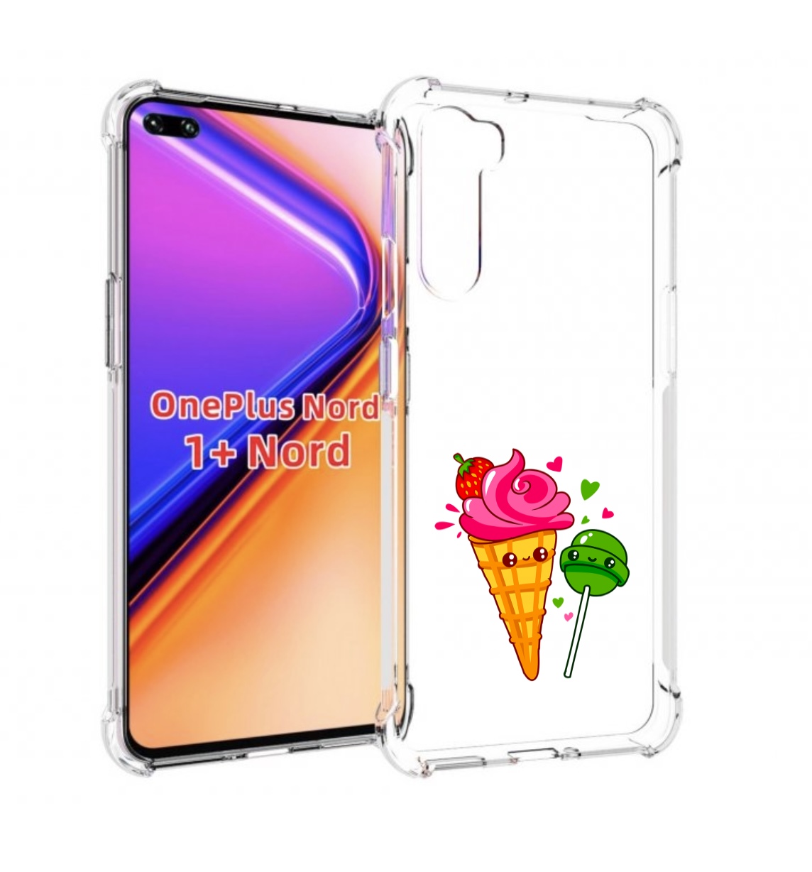 

Чехол MyPads Вкусняшки для OnePlus Nord / 1+ Nord (1ая версия), Прозрачный, Tocco