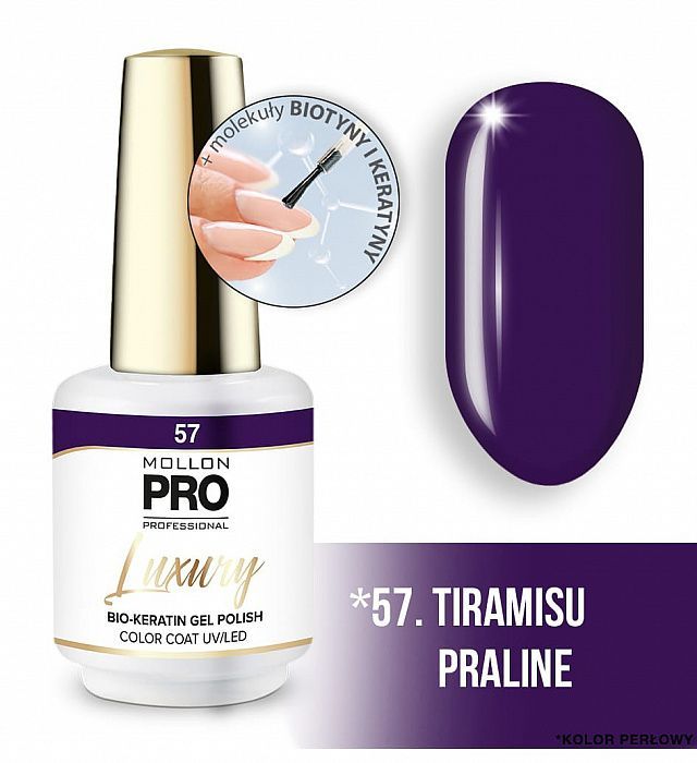 Гель-лак Mollon Pro Luxury Color Coat №57 Tiramisu Praline, 8 мл